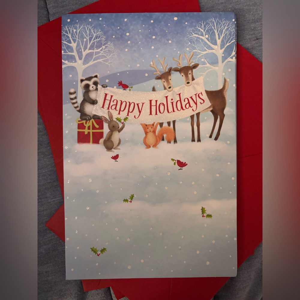 6ct happy holidays greeting cards